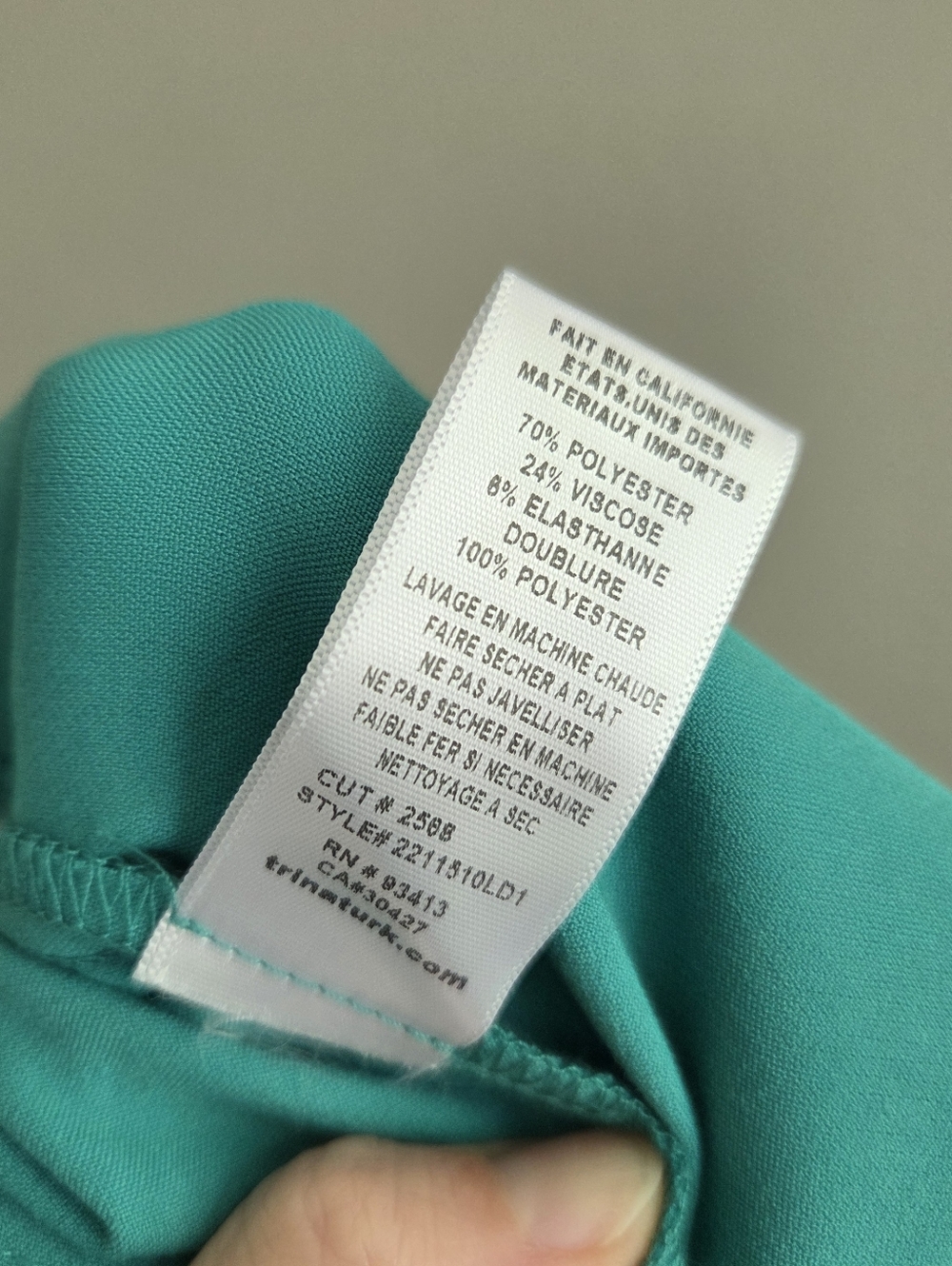 Trina Turk NWT Pop Pant Side Zipper Cropped Turquoise Size 12 - Picture 11 of 13